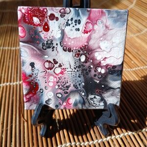 "Orb Aftermath" Acrylic Pour Painted Magnetic Stretched Canvas